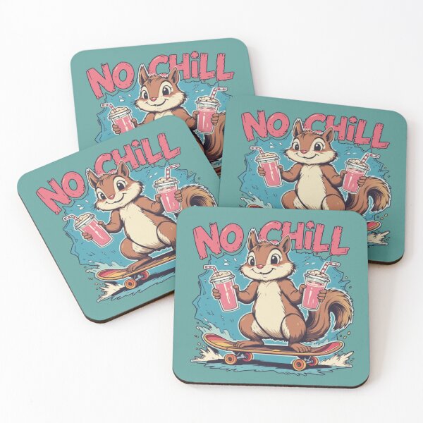 Item preview,  No chill - squirrel skateboard designed and sold by Dospart.