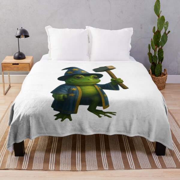 Item preview, Wizard Frog with Hammer – Fantasy Meme Art designed and sold by Marvvinekk.