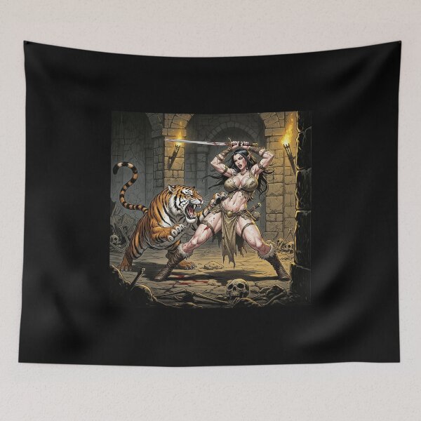 Item preview, Tigress of the Dungeon | RPG OSR | Oldschool RPG designed and sold by VintageBazaar.