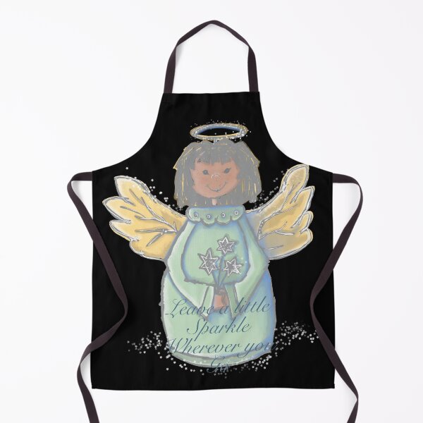 Item preview, African Angel, cartoon with quote, Leave a little sparkle wherever you go designed and sold by DebbieJoyArt.