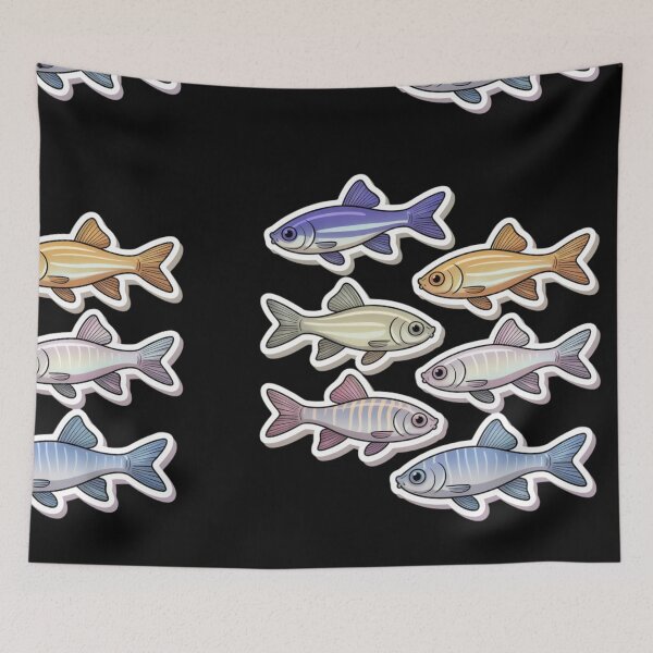 Item preview, Funny colorful Zebrafish - sea fish designed and sold by DamioPolArt.