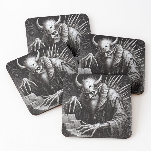 Item preview,  blood soaked horrific Evil Demon lord of the seven levels staring at you designed and sold by Vintage Designs +.