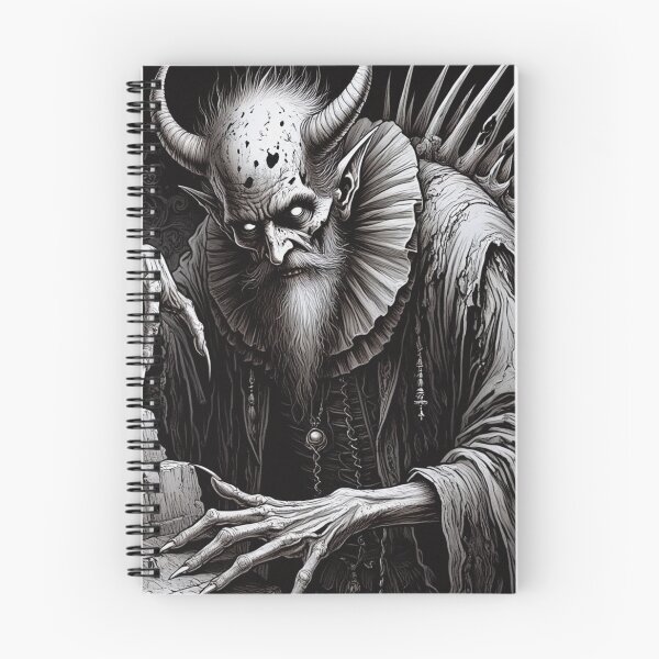 Item preview,  blood soaked horrific Evil Demon lord of the seven levels staring at you designed and sold by Vintage Designs +.