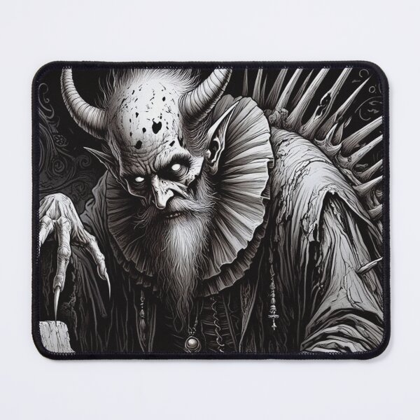 Item preview, blood soaked horrific Evil Demon lord of the seven levels staring at you designed and sold by Vintage Designs +.