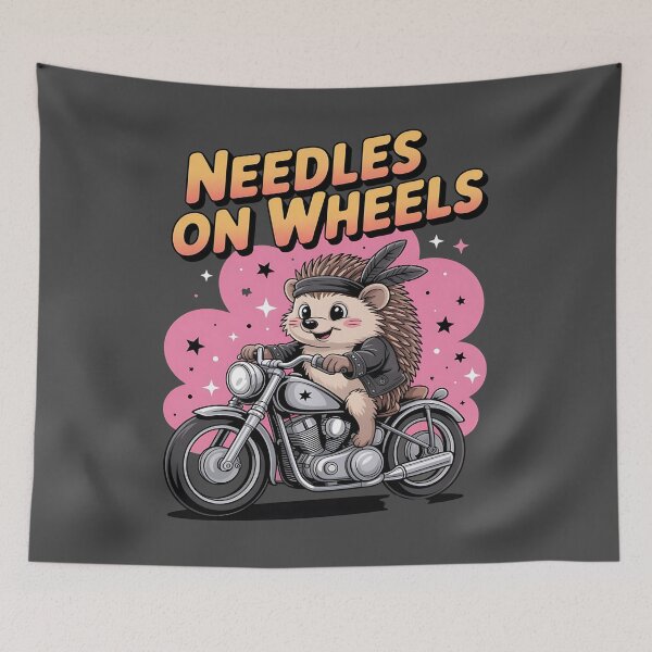 Item preview, Needles on wheels - Hedgehog motorbike - Road hog - I love hog - Hedgehog biker - Hedgehog Rebel - Hedgehog Punk - Hedgehog rock designed and sold by JansenGS.