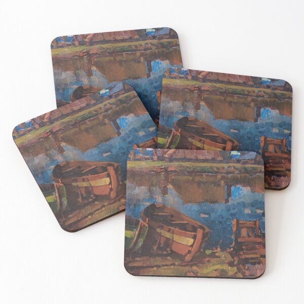 Item preview, Boats at the river shore designed and sold by SergeyBel.