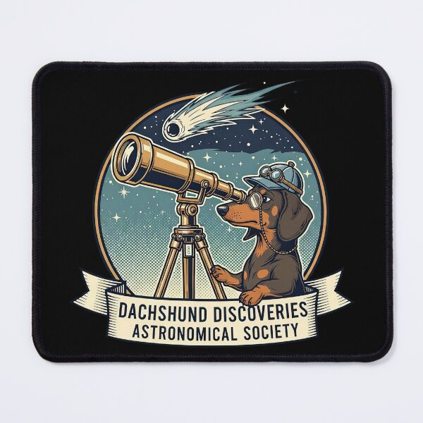 Item preview, Dachshund Discoveries Astronomical Society – Reaching for the Stars designed and sold by CARPIO Creations.