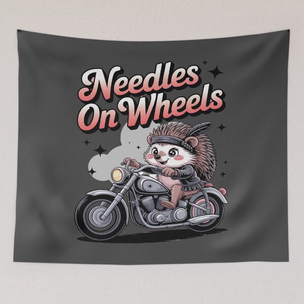 Item preview, Needles on wheels - Hedgehog motorbike - Road hog - I love hog - Hedgehog biker - Hedgehog Rebel - Hedgehog Punk - Hedgehog rock designed and sold by JansenGS.