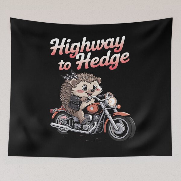 Item preview, Highway to hedge - Hedgehog motorbike - Road hog - I love hog - Hedgehog biker - Hedgehog Rebel - Hedgehog Punk - Hedgehog rock designed and sold by JansenGS.