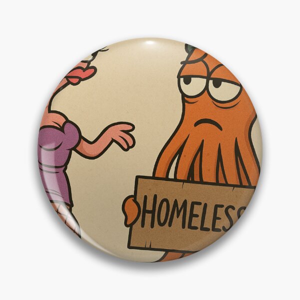 Item preview, Homeless Squid and Flirty Worm – Funny Cartoon designed and sold by Marvvinekk.