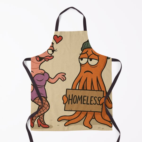 Item preview, Homeless Squid and Flirty Worm – Funny Cartoon designed and sold by Marvvinekk.