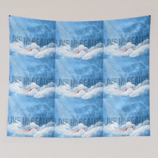 Item preview, Live in Beauty – Swimming Through Clouds | Surreal Sky Wanderer Art designed and sold by BEAUTY EAST.