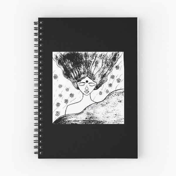 Item preview, Nidra Devi Pencil Sketch – Hand-Drawn Hindu Goddess of Sleep Art designed and sold by Digital Canvas Hub.