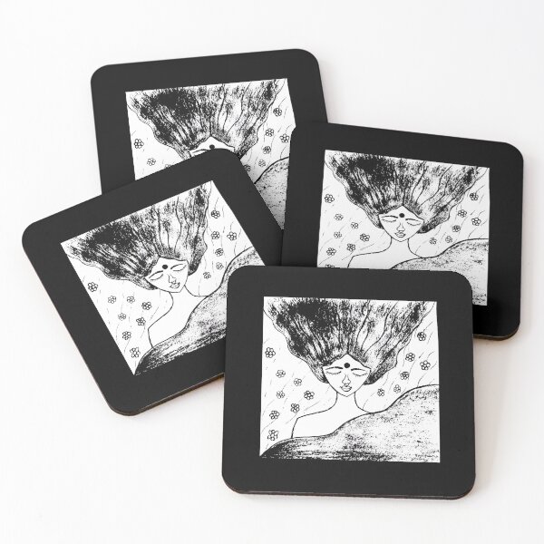 Item preview, Nidra Devi Pencil Sketch – Hand-Drawn Hindu Goddess of Sleep Art designed and sold by Digital Canvas Hub.