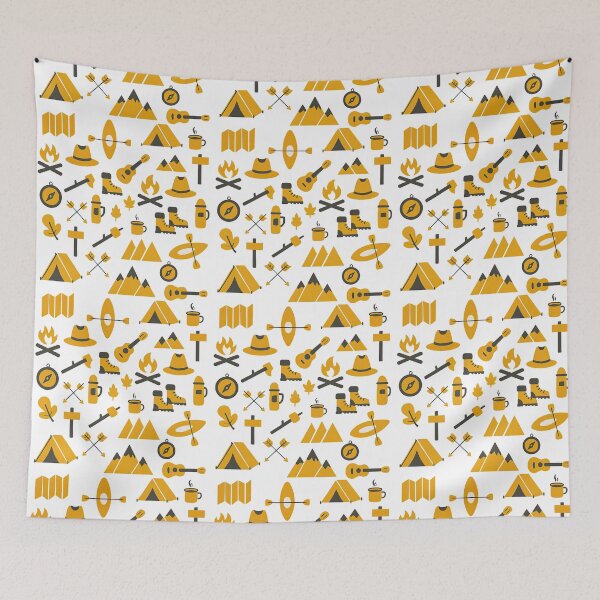 Item preview, Camping and Outdoor Adventure Icons Illustration designed and sold by ArtfulWeave.
