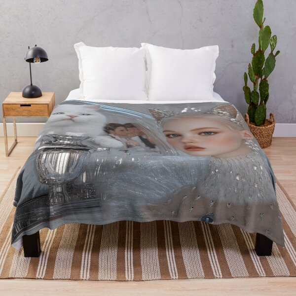 Item preview, Futuristic Girl in a Cat Café designed and sold by yinyuecreation.