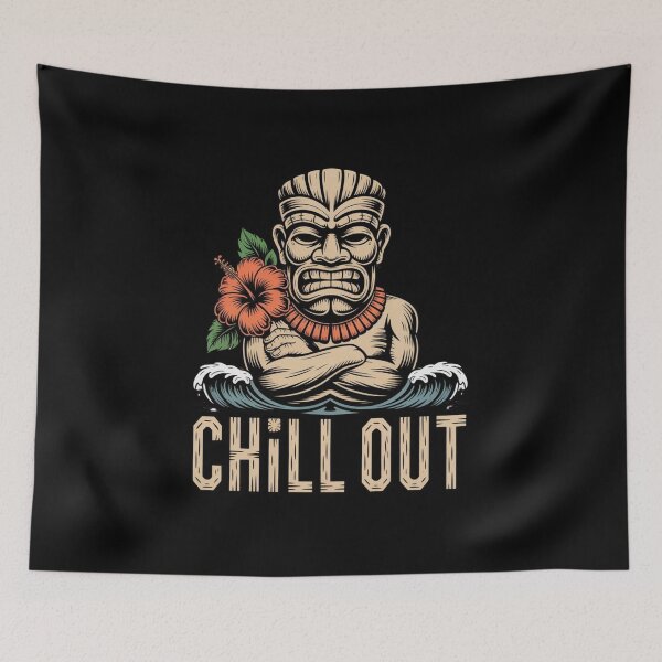 Item preview, Tropical Strength – Chill Out Vibes with Hibiscus & Waves designed and sold by teevoxx.