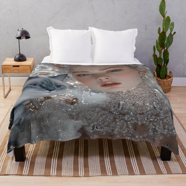 Item preview, Futuristic Girl in a Cat Café designed and sold by yinyuecreation.