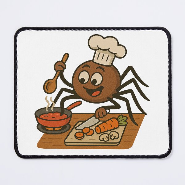 Item preview, Chef Spider Cooking – Funny Cartoon designed and sold by Marvvinekk.