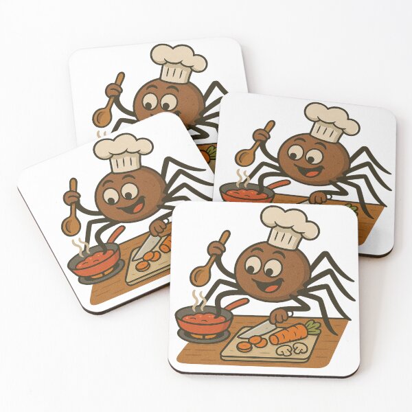 Item preview, Chef Spider Cooking – Funny Cartoon designed and sold by Marvvinekk.