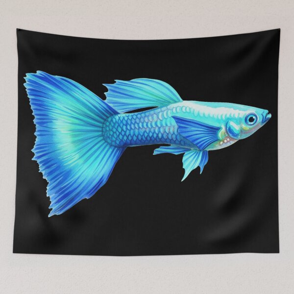 Item preview,  neon blue guppy designed and sold by 4rtistcDrift.