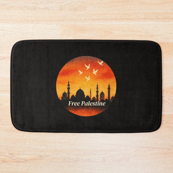 Item preview, Free Palestine Peace Doves Sunset Skyline Palestine Mosque Save Gaza designed and sold by Annika Shurafa.