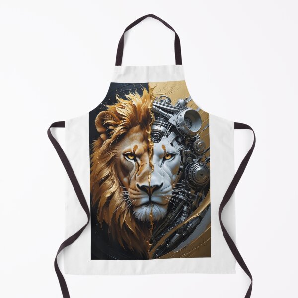 Item preview, Lion head divided into animal and machine designed and sold by LuminaraCraft.