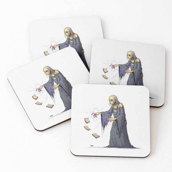 Item preview, Fantasy Necromancer lord of death illustration character art designed and sold by Vintage Designs +.