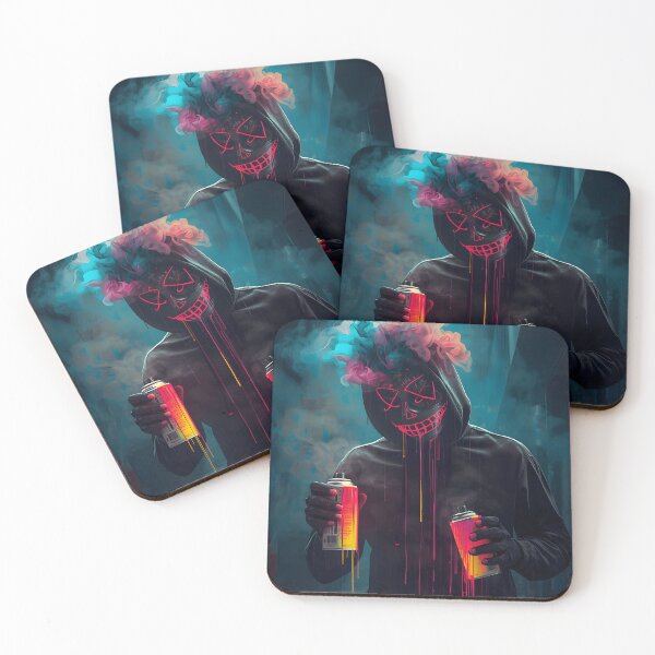 Item preview, Neon Masked Graffiti Artist designed and sold by LuminaraCraft.