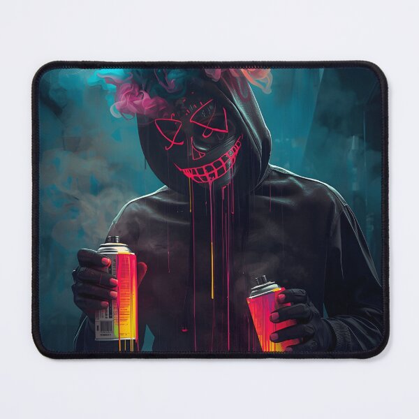 Item preview, Neon Masked Graffiti Artist designed and sold by LuminaraCraft.