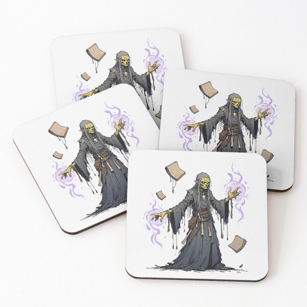 Item preview, Fantasy Necromancer lord of death illustration character art designed and sold by Vintage Designs +.