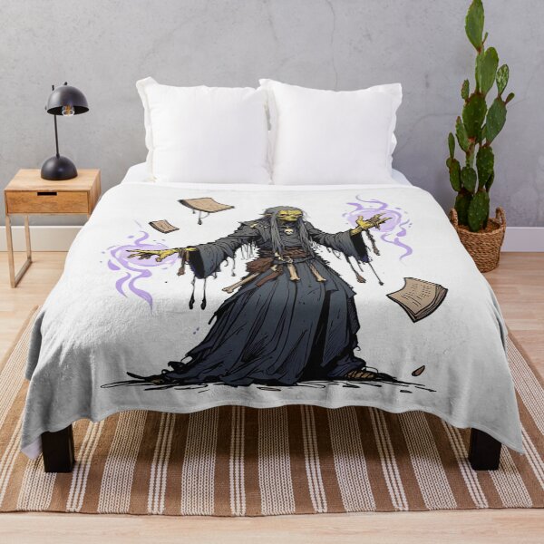Item preview, Fantasy Necromancer lord of death illustration character art designed and sold by Vintage Designs +.
