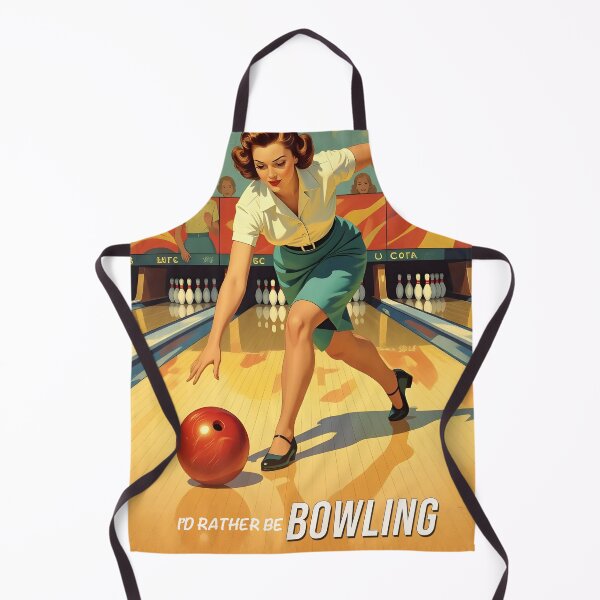 Item preview,  I’d Rather Be Bowling – Vintage 1950s Ten Pin Sports Art designed and sold by MooLaLa.Store.