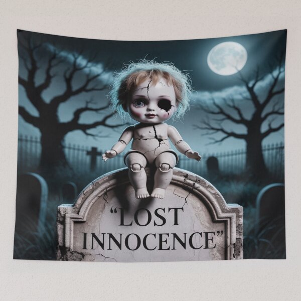Item preview, Lost Innocence - Creepy Doll Cemetery Art designed and sold by Midnight Veil Designs.