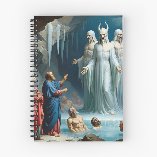 Item preview, Painting depicting Dante's Inferno the Divine Comedy medieval art designed and sold by Vintage Designs +.