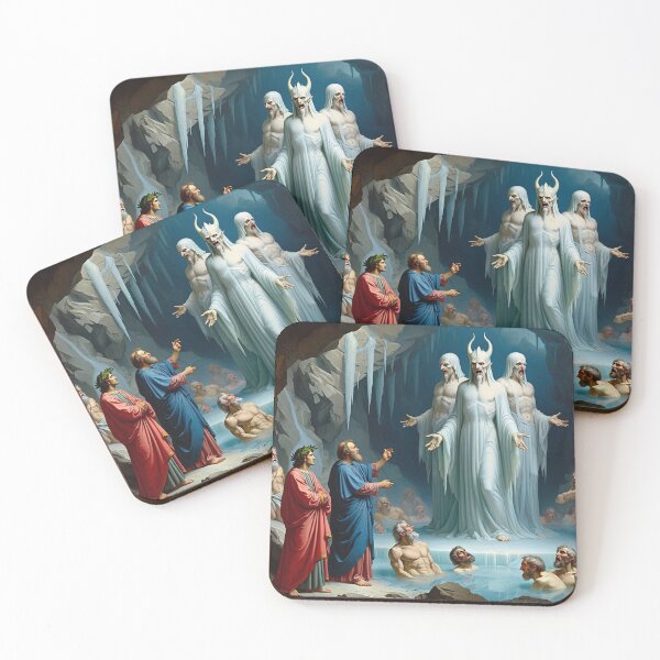 Item preview, Painting depicting Dante's Inferno the Divine Comedy medieval art designed and sold by Vintage Designs +.