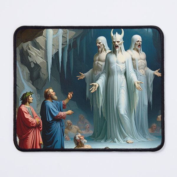 Item preview, Painting depicting Dante's Inferno the Divine Comedy medieval art designed and sold by Vintage Designs +.
