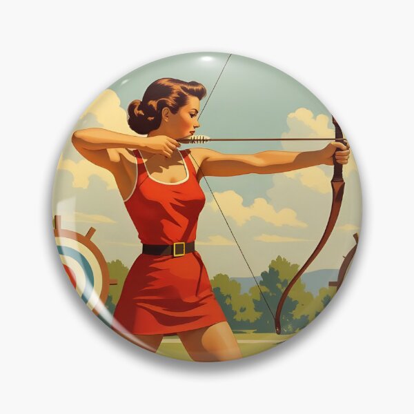 Item preview, I’d Rather Be Doing Archery – Vintage 1950s Women’s Sports Art designed and sold by MooLaLa.Store.
