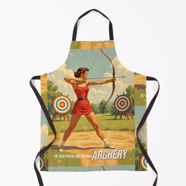 Item preview, I’d Rather Be Doing Archery – Vintage 1950s Women’s Sports Art designed and sold by MooLaLa.Store.