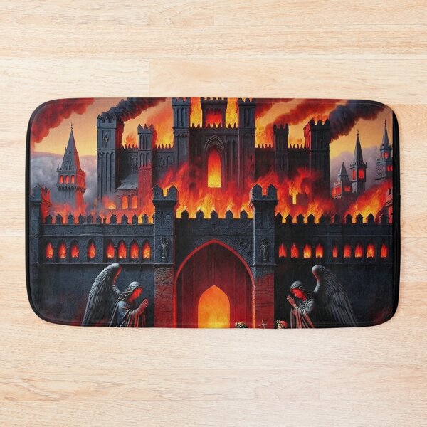 Item preview, Painting depicting Dante's Inferno the Divine Comedy medieval art designed and sold by Vintage Designs +.