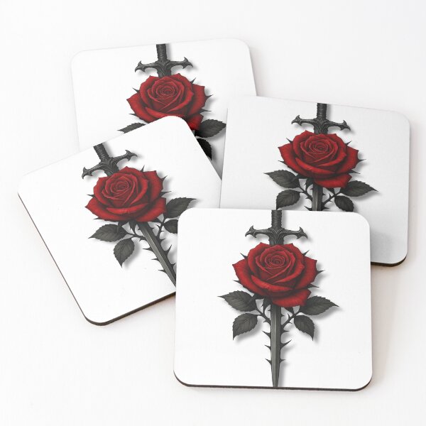 Item preview, A ROSE AND A CELTIC SWORD TATTOO STYLE designed and sold by infinitearte.