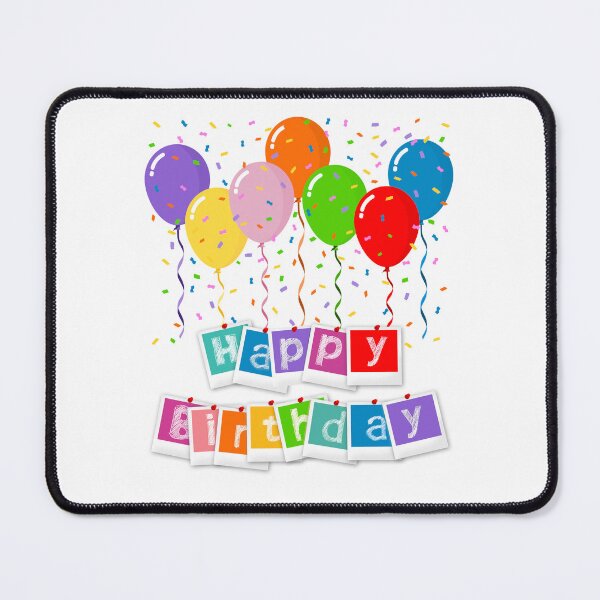 Item preview, Colorful Happy Birthday with Balloons | Festive Celebration Art designed and sold by ArtsyExplorer.