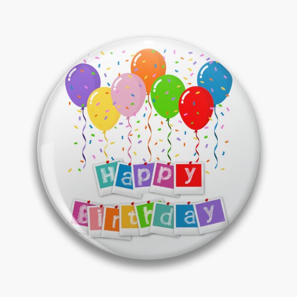 Item preview, Colorful Happy Birthday with Balloons | Festive Celebration Art designed and sold by ArtsyExplorer.