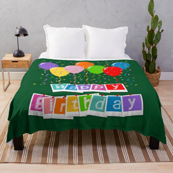 Item preview, Colorful Happy Birthday with Balloons | Festive Celebration Art designed and sold by ArtsyExplorer.