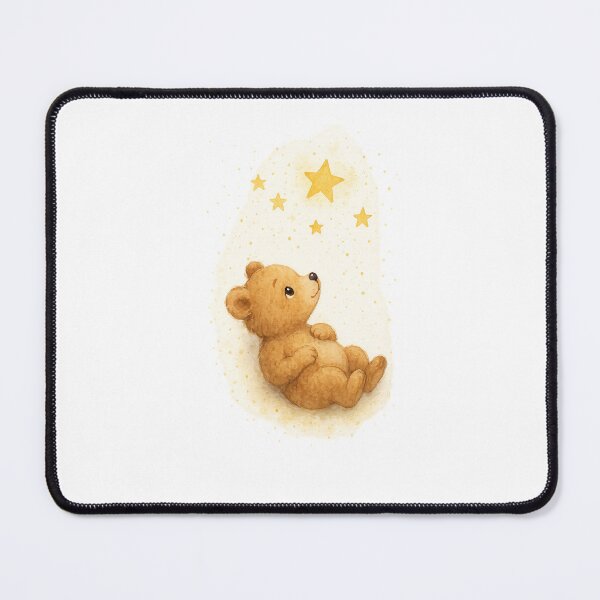 Aperçu de l'œuvre Ours en peluche sous les étoiles – Rêve d'ours mignon créée et vendue par Liv Solara.