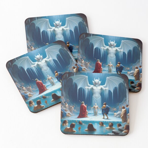 Item preview, Painting depicting Dante's Inferno the Divine Comedy medieval art designed and sold by Vintage Designs +.