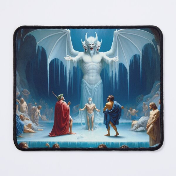 Item preview, Painting depicting Dante's Inferno the Divine Comedy medieval art designed and sold by Vintage Designs +.