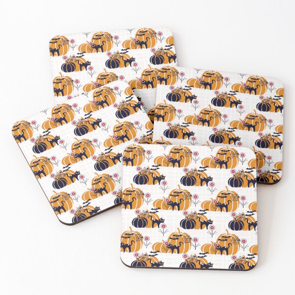 Item preview, Spooky Black Cat's Pumpkin Patch designed and sold by slavitriart.