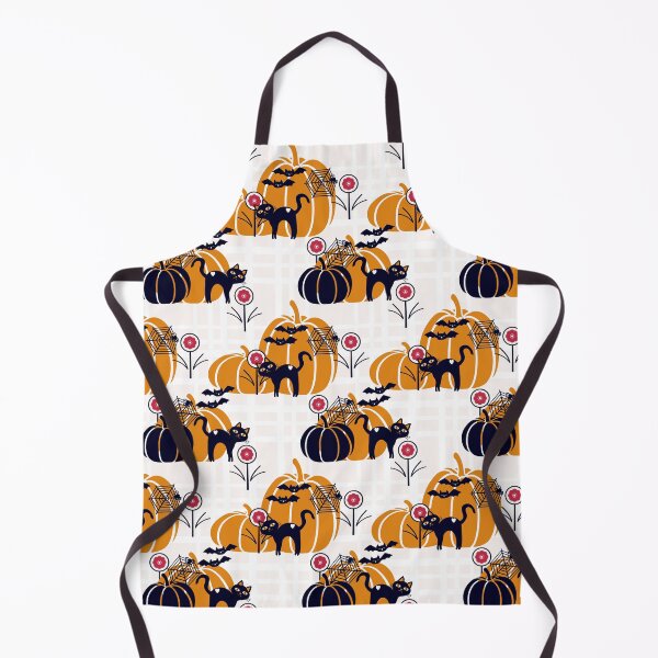 Item preview, Spooky Black Cat's Pumpkin Patch designed and sold by slavitriart.