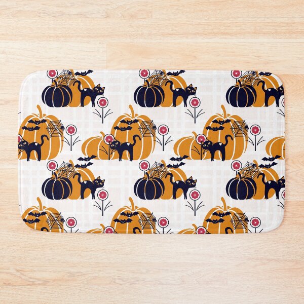 Item preview, Spooky Black Cat's Pumpkin Patch designed and sold by slavitriart.